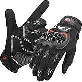 KEMIMOTO Guantes Moto Verano, Resistencia al Impacto, Deportivos Protectores y Transpirables Hombres y Mujeres, Palma Antides