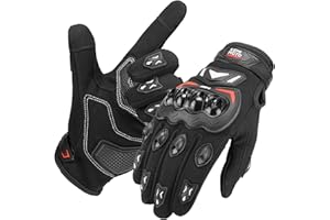 KEMIMOTO Guantes Moto Verano, Resistencia al Impacto, Deportivos Protectores y Transpirables Hombres y Mujeres, Palma Antideslizante, con Pantalla Táctil, Motocicletas, Escalada y Caza