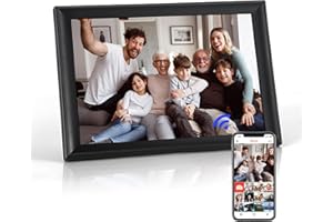 Winverty 11 Zoll Digitaler Fotorahmen Elektronischer Fotorahmen, 32G Große Kapazität Speicher, Touchscreen, kann Musik abspielen, Video (Schwarz)