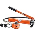 Bonvoisin 10T Hydraulic Cylinder Jack Porta Power Multi-Section 1” Stroke Mini Hydraulic Ram with CP-180 Hydraulic Hand Pump for Machinery Shipbuilding