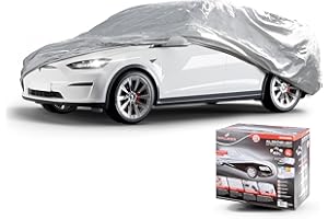 ‎WALSER WALSER Abdeckplane Auto All Weather Light, Abdeckplane wasserdicht, 100% wetterfeste Auto Abdeckplane, Autoabdeckung Outdoor, Auto Abdeckplane wasserdicht, Autogarage, Vollgarage Kombi XL grau