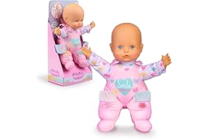 Nenuco Tiritas, Cuerpo Blandito de 25 cm, Muñeco con Sonidos de Bebé, Dice Papá y Mamá, Llora y se Ríe, Tiritas de Quita y Pon, Juguete para Niños Desde 10 Meses, Famosa (NFNB0000)