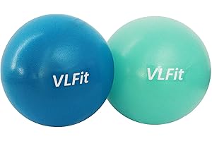 VLFit Bälle 20cm + 25cm mit aufblasbaren Pipette für Stabilität, Barre, Pilates, Yoga, Core Training