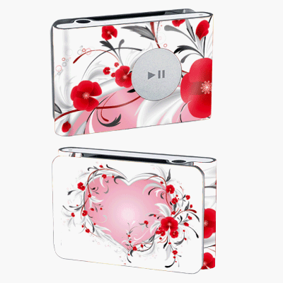 Preisvergleich Produktbild VCM DesignSkin für Apple ipod shuffle 2G, Design-Folie Hearts