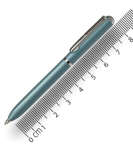 Penna A Sfera Rotante In Acciaio Inox Con Inchiostro Nero | Mini Penna Tascabile Punta Media 0.7mm, Ricaricabile, Regalo Business Uomo