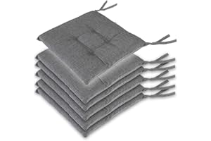 Leonardo Home - set 6 cuscini sedia da cucina double face , cuscino 4 punti con lacci imbottito - cuscini coprisedia da cucina - 100% Made in Italy