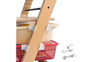 GENERIC EmSoLi Trofast Adapter kompatibel für Hochstuhl Tripp Trapp Stokke für Plastikwannen und Körbe,Haken (Weiss, Trofast Adapter + 1 Haken)