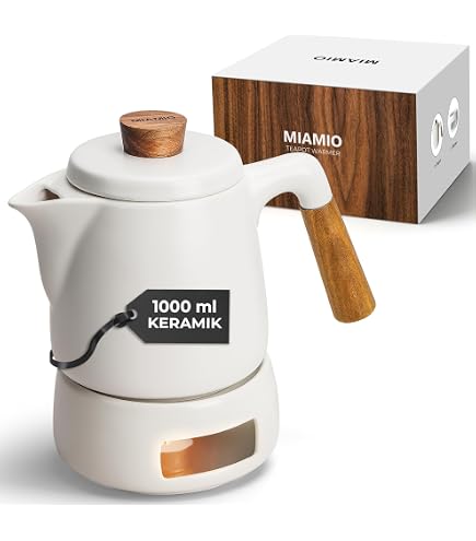 Service à Thé Bredemeijer - Set Viborg 1,2L Avec Réchaud Gris Chaud - Porcelaine - Filtre Inox - Lavable Lave-vaisselle - 7