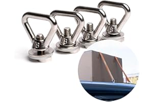 040 PARTS 040Parts - Lot de 4 œillets d'arrimage en acier inoxydable pour rails de toit avec profil C - Convient pour VW T5, T6, T6.1 California