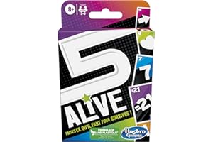 Hasbro Gaming 5 Alive, Jeu de Cartes pour Enfants, Jeux de Famille, à Partir de 8 Ans, Multijoueur 2 à 6 Personnes, Jeux de Société Voyage
