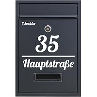 Produktbild von PRINTIMA Julia Personalisierter Briefkasten Anthrazit (RAL7016