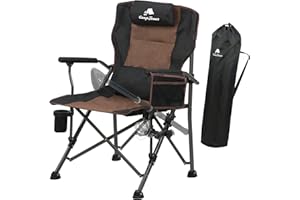 CampFeuer Chaise de pêche pliable Marron/noir - Chaise de camping pliable - Chaise de voyage pour l'extérieur, le camping, la tente, la pêche - Chaise de pêche pliable