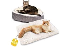Fanchu Katzenbett, 2 in 1 Plüsch Weich Haustierbett, Katzensofa Flauschige Katzenbett Klein Hund Bett Haustierbett Katzendecke katzenbettchen Tierbett für Katzen und Kleiner Hund