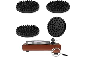 ZALHIN 4 Pezzi 53mm Piedini In Gomma Autoadesivi - Supporti Gomma Antivibrazione, Piedistallo Casse, Piedini Antivibrazione, Gommini Antivibrazione, per Giradischi, Casse Audio, Fonografi (Nero)