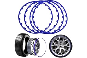 UIHECTA Autofelgenschutz, 16/17/18/19/20 Zoll Felgenschutz FüR RäDer, Radkantenschutzring, Kratzfester Leichtmetallfelgenschutz, 4er-Set,Blau,17in