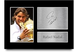 HWC Trading A4 Rafael Nadal Cadeaux Imprimés Photo autographe signée pour les fans de tennis - A4