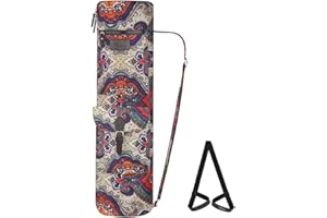 Ryaco Borsa Yoga, Borsa per Tappetino da Yoga con Multi Tasche Portaoggetti, Cinghia Regolabile, Facile Accesso