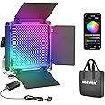Neewer 660PRO RGB Led Video Light with APP Control, 50W Video Lighting 360°Full Color, CRI 97 with Barndoor/U Bracket for Gaming, Streaming, YouTube, Webex, Broadcasting, Web Conference, Photography