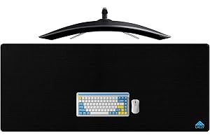 Cacoy 1400x600 mm Duża podkładka pod mysz do gier XXL, antypoślizgowa wodoodporna podkładka pod klawiaturę i mysz, wysoka precyzja i prędkość, mata na biurko do biura i domu (czarna)