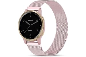 VELULYX Metallband Kompatibel Garmin Venu 2S/ Venu 3S/Vivomove 3S/Vivoactive 4S, 18mm Edelstahl Ersatzband für Fossil Damen Gen 6/Fossil Damen Gen 5E/Fossil Damen Q Venture HR Gen 4/Gen 3