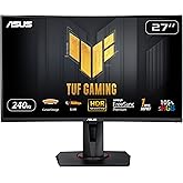 ASUS TUF Gaming VG27VQM - Monitor de gaming curvo (27 pulgadas, Full HD (1920 × 1080), 240 Hz, Extreme Low Motion Blur, Adapt