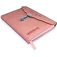 Stargood Innovation Personal Diary with Lock Password Ruled Refillable Pages Super Soft Touch PU Leather Cover Lock Diary (A5 Size 162 pages) (Blush Pink)