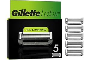 ‎GILLETTE Gillette Labs Rasierklingen für Männer, 5 Original Ersatzklingen, Klingen für Herren Kompatibel mit allen GilletteLabs Rasierern (inkl.Heated Razor)