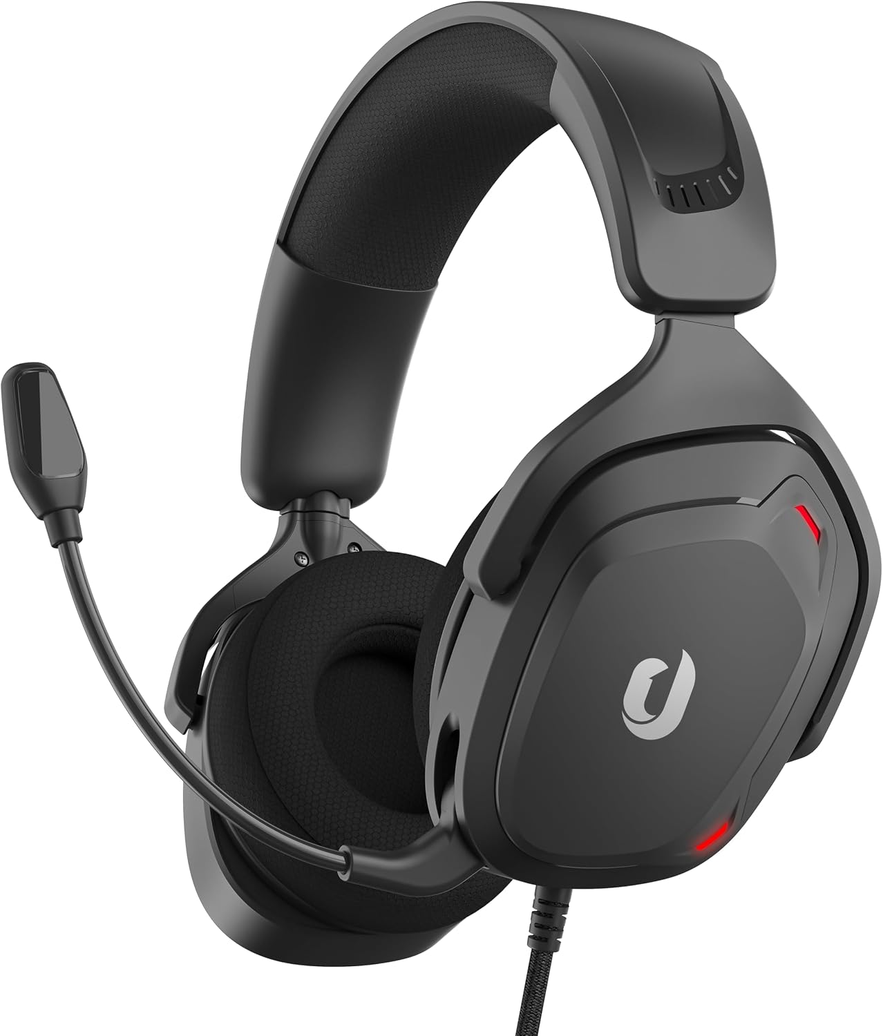 JIMYIU Cascos Gaming para PC, PS4, PS5, Auriculares Gamer con cancelación de Ruido micrófono para Xbox One, Xbox Series X|S,Jack de 3.5mm,Negro
