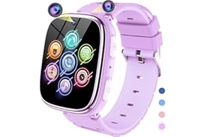 UCANI Smartwatch Kinder - Smart Watch Telefon Uhr für Mädchen Jungen mit Anruf, SOS, Spiele, Schrittzähler, Musik, Kamera, Wecker, Hörbuch, Kinderuhr Telefonieren für Kids 3-12 Jahre Geschenk (Lila)