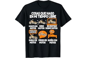 REGALO MOTEROS BIKERS MUJERES HOMBRES NIÑOS REGALO Regalo Motero Biker Me Gustan las Motos Motociclismo Cómico Camiseta