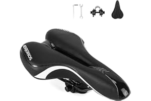 ENJOHOS Sella MTB Antiprostata Comoda, Sella Bici da Corsa Impermeabile, Sellino Bici Morbido Uomo Donna per Mountain Bike, Gravel, da Strada, Pieghevole