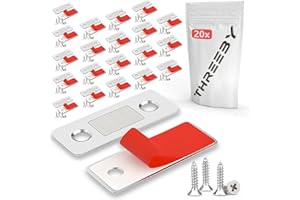 THREEBY [20 Piezas] Iman Puertas Armario - Imanes para puertas - Cierre y Pestillo Magnetico - Puerta Corredera Armario - Iman Adhesivo de Cocina - Mueble Cierre Cajones Alacena Clausura (Pequeño, 20)