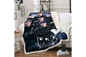 QROXY BTS Bangtan Boys Decken Fleecedecken for Erwachsene Kinder, 100% Mikrofaser,Weich Und Warm,für Schlafsofa Und Sofa (4,150x200cm)