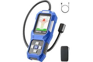 TOPTES RT-389 Rechargeable Refrigerant Leak Detector, HVAC Freon Leak Detector with 3 Sensitivity Modes & 3 Alarm Types for CFCs, HCFCs, HFCs, HFOs, HCs for Car Home Industrial - Blue