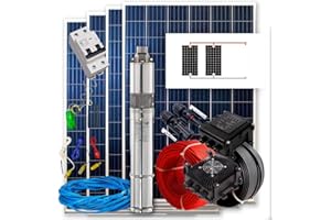 WCCSOLAR Kit Bombeo 400w Caudal max. 1600 Litros/hora Altura 80 metros Directo solar sin baterias