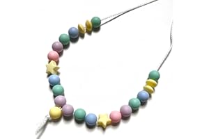 Il Mondo di Noah Collana Portaciuccio, Catenella Porta Succhietto da Spiaggia in Silicone con Adattatore (Pastello)