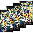 Pokémon TCG: Crown Zenith - Sword and Shield - Booster Packs x 4 Plus TitanCards Toploader | Pokemon Crown Zenith | Pokémon Crown Zenith | For Fans of Crown Zenith Booster Box | Pokemon Cards Pack