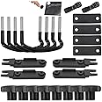 Azonee Universal Roof Box Bracket Installation Accessory Kit, 4 PCS Roof Box Mounting U Bracket, Universal Roof Box U-Bolts Clamps, with 8 Heavy Duty Locking Nuts and 2 Bandages