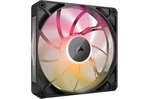 CORSAIR iCUE Link RX140 MAX RGB 140 mm PWM Ventilador Grueso – Alta Presión Estática – Rodamiento Magnético de Cúpula – Ventilador Individual – Negro