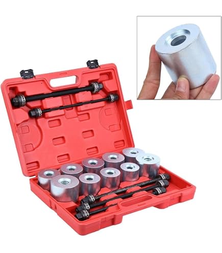 DR TOOLS Set Estrattore Boccole Asse Posteriore | Per Cuscinetti In Gomma E Metallo | Compatibile Con Mercedes E Chrysler | Montaggio E Smontaggio Senza Smontare L'Asse
