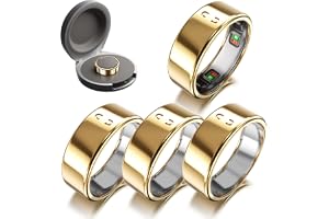 Seltureone Set med 4 TPU-ringskydd för Oura Ring 5 | Reptåligt TPU-fodral, påfyllning möjlig utan att ta bort skyddsfodralet - klart/guld/silver