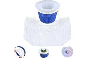 CYGJING Pool Skimmer Socks,Chaussette skimmer piscine,Chaussette filtre Piscine,Prefiltre Skimmer Réutilisable et Super Élastique pour Peuvent Emprisonner Pollen,Feuilles,Cheveux,l'Huile,les Insectes(20pcs)