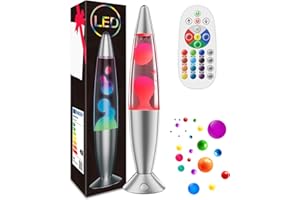 ‎AONESY AONESY Lavalampe, Lavalampen für Erwachsene und Kinder, Stimmungslampe für Stressbekämpfung, 17 Farbwechsel Nachtlicht, Nachtlicht für Wohnkultur - 34cm Weiß