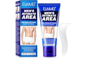 FEXPDL Hair Removal Cream for Men - Painless, Sensitive-Skin Formula for Genitals, Body, Private Areas, and Underarms, 60g
