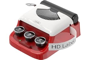 Makeid Q1 Imprimante d'étiquettes Bluetooth auto-adhésive Mini étiqueteuse 4 lignes 300 DPI 25 mm/s Petits cadeaux pour femme, bureau, maison (rouge rétro, 1 rouleau)