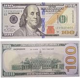 POP KONSOL Ge&ccedil;ersiz Şaka D&uuml;ğ&uuml;n Parası Sahte Para 100 Adet Oyun Parası 100 Dolar PP191004