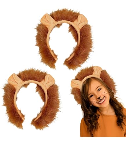 Lot De 2 Serre-têtes Oreilles De Singe Et Ours – Peluche, élastique, Pour Enfants Et Adultes, Déguisement Animal