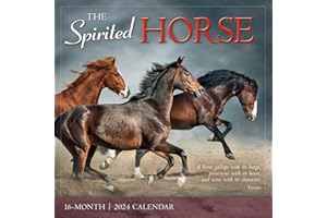 SELLERS PUBLISHING, INC. Kalendarz ścienny The Spirited Horse 2024, 16-miesięczny kalendarz ze zwierzętami, 30 cm x 30 cm