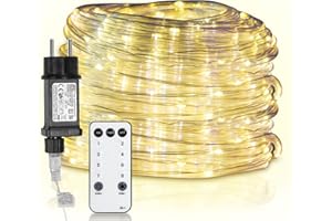 ‎JOPASSY Jopassy Outdoor Light Tube 30 m 300 LEDs, Light Tube Outdoor Indoor 8 Modes Light Tube for Christmas, Party, Light Tube with Remote Control, Waterproof Outdoor Fairy Lights, Warm White
