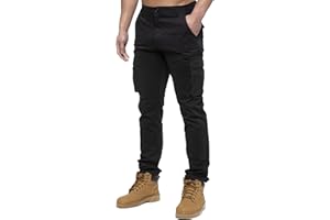 989Zé ENZO Mens Cargo Combat Pants Straight Leg Regular Fit Chino Trousers EZ425